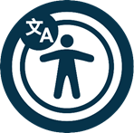 A blue and white logo with a person in a circleAI-generated content may be incorrect.