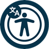 A blue and white logo with a person in a circleAI-generated content may be incorrect.